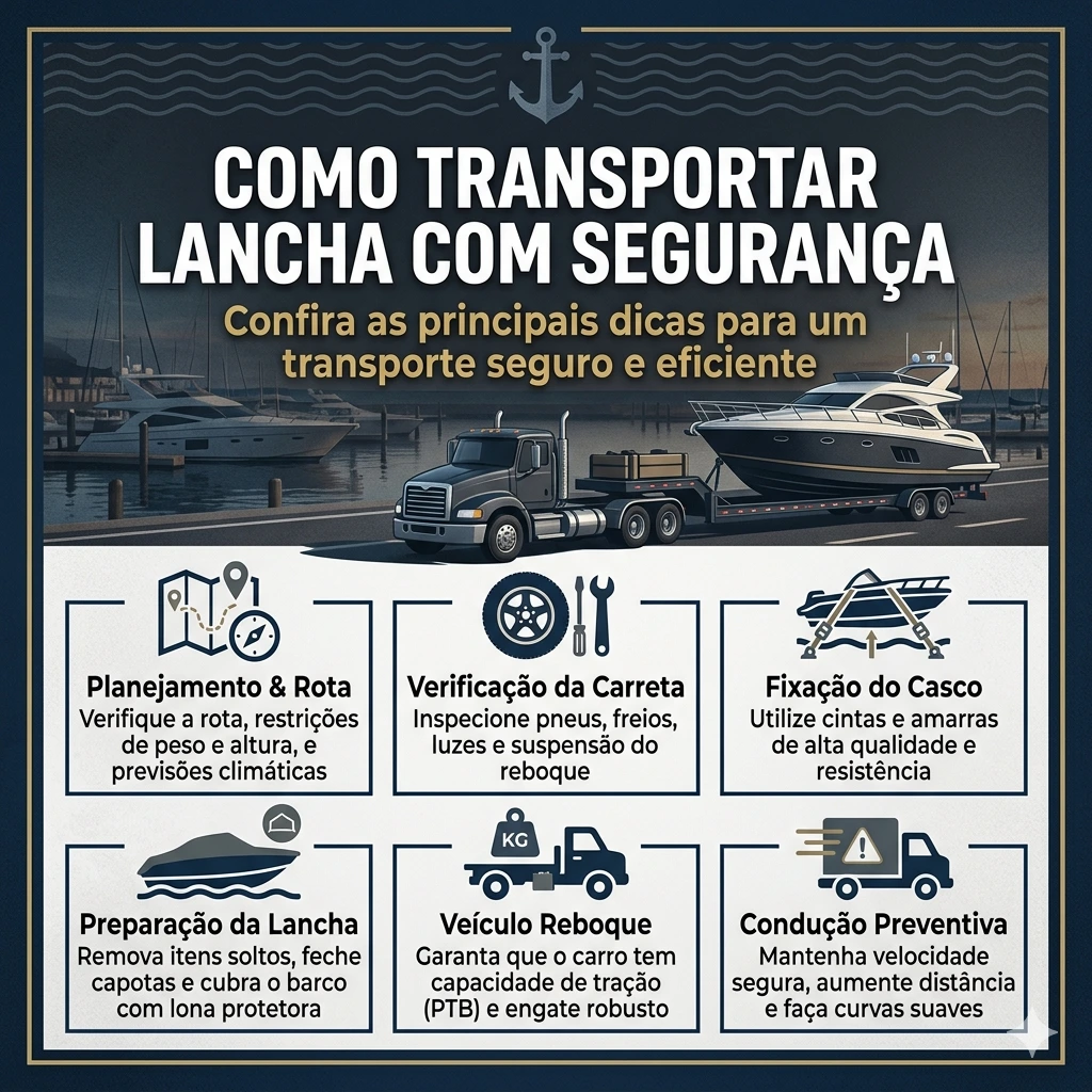 Como transportar lancha com segurança: confira as principais dicas