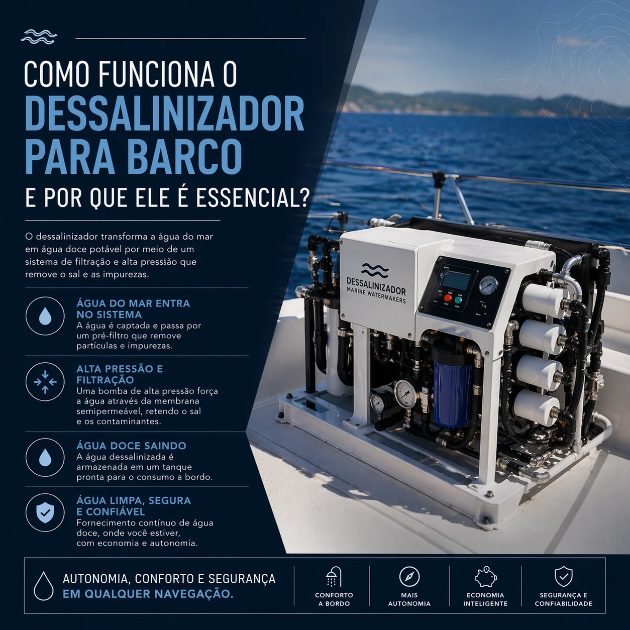 Como Funciona o Dessalinizador para Barco e Por Que Ele É Essencial?