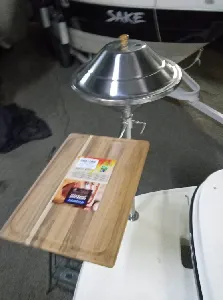 Guarda-mancebo para-brisa churrasqueira escada  