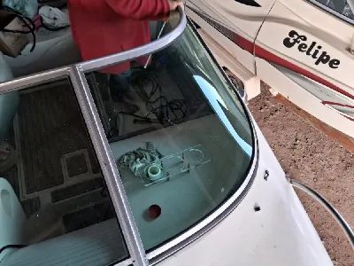 Guarda-mancebo para-brisa churrasqueira escada  