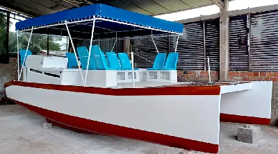 Catamarã Bate Vento em fibra BV 26ETP  