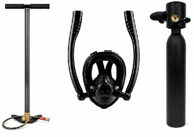 Clique para visualizar Kit Cilindro E Máscara Mergulho Oxigênio Snorkel